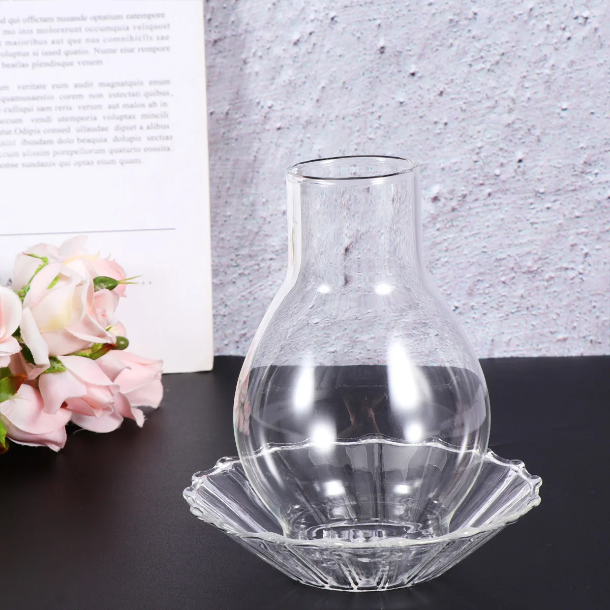 1 pz candeliere in vetro antivento moderno trasparente semplice supporto decorativo illuminazione domestica fascino caldo romantico