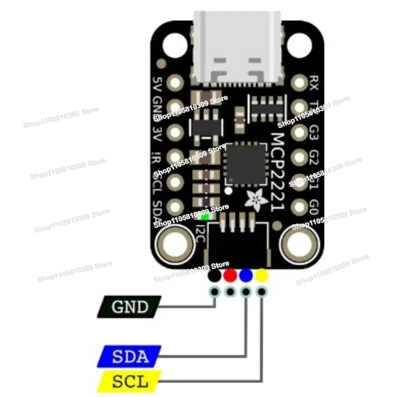 4471  MCP2221A  - General Purpose USB To GPIo   Breakout Boards