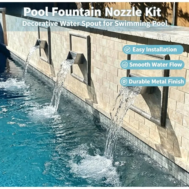 Stainless Steel Outlet for Water, Landscape Water Curtain Wall Faucet, Fish Pond,swimming Pool Decoration, Water Drainage Outlet