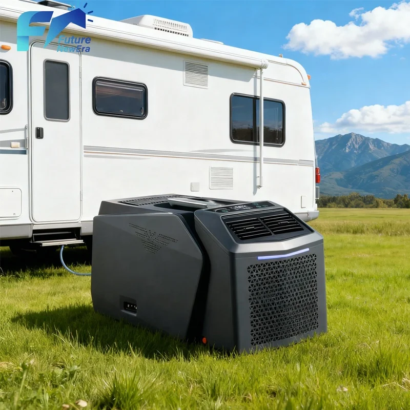 

Портативный электрический кондиционер для автофургонов с питанием от 48В постоянного тока, раздельный мобильный кондиционер для автомобиля