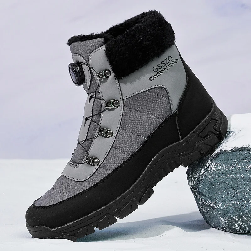 

YRZL/мужские повседневные ботинки, зимние высокие прогулочные туфли, нескользящая походная обувь для мужчин, спортивные кроссовки на открытом воздухе, тренировочная обувь