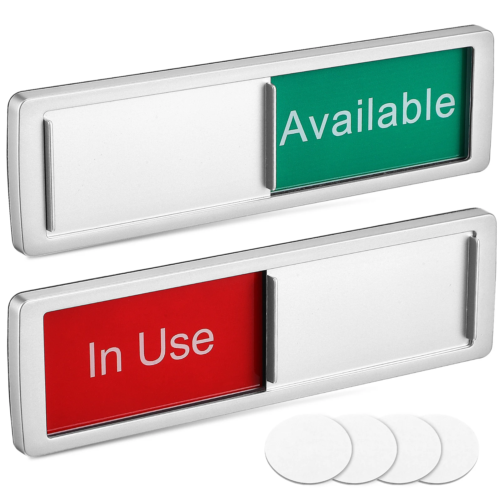 

2Pcs In Use Available Door Signs Acrylic Privacy Indicator Knobs For Office Bathroom Meeting Status Non Fading Safe Decor Plates