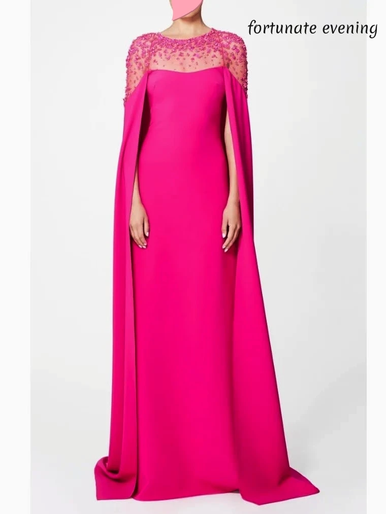 

Fortunate Evening Elegant Vintage Sweet Red Beads New Cape Stylish Customized Formal Occasion Prom Dress Evening Party Gowns