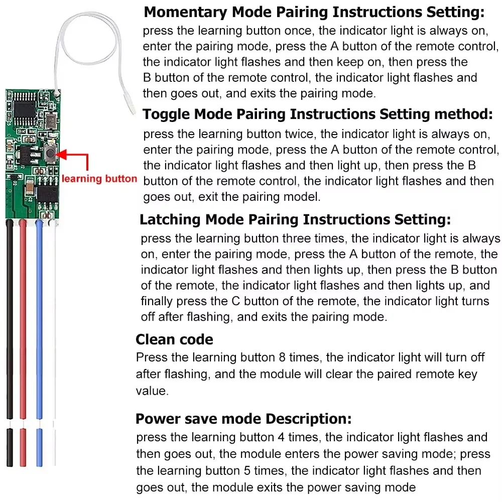 DC12V Motor Drive Forwards and Reverse Controller Module Switch 433Mhz RF Wireles Controllers Remote Electric Push Rod Motor