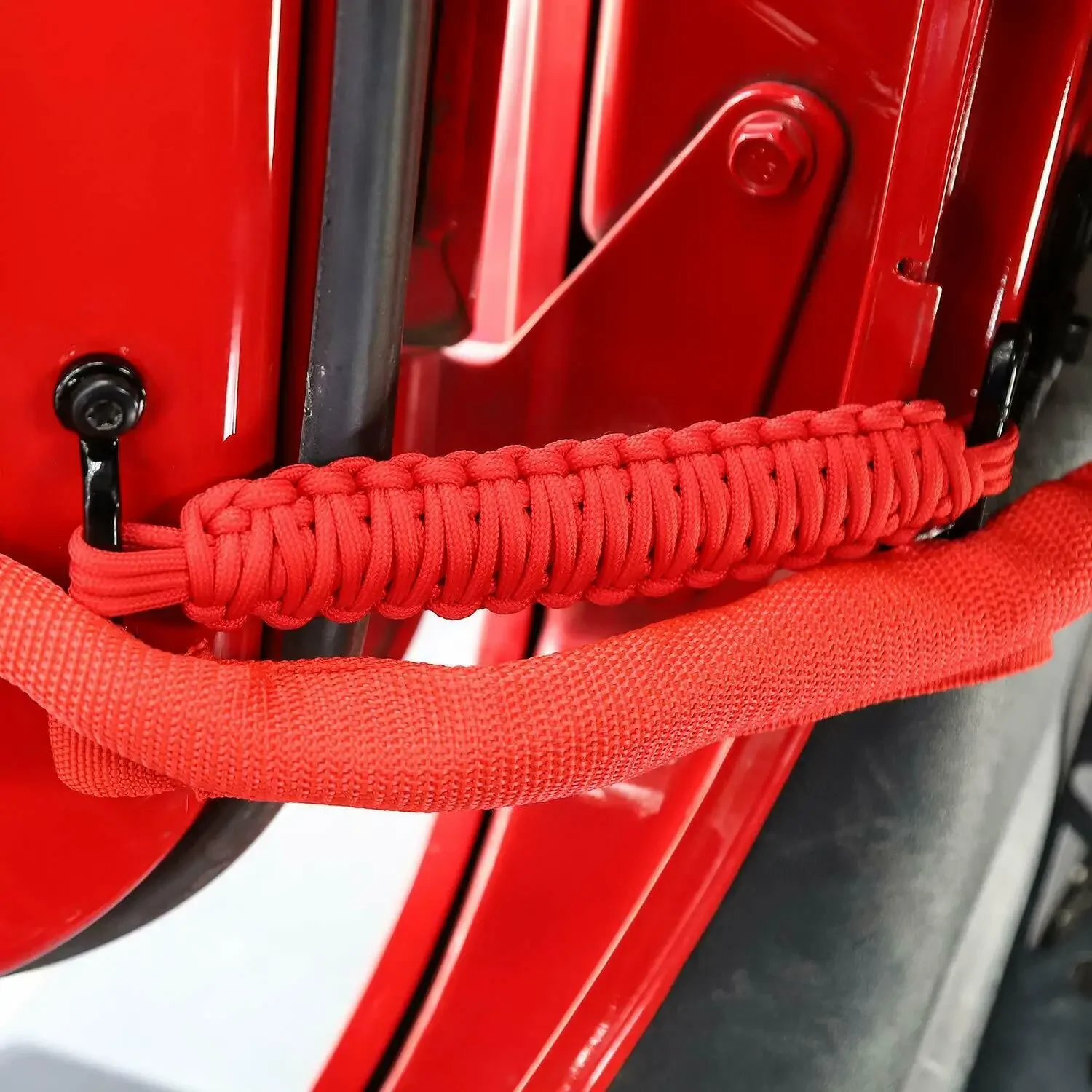 2pcs Car Door Limiting Straps For Jeep For Wrangler YJ CJ TJ JK JKU Heavy Duty PVC To Restrict Door Opening And Protect Vehicle