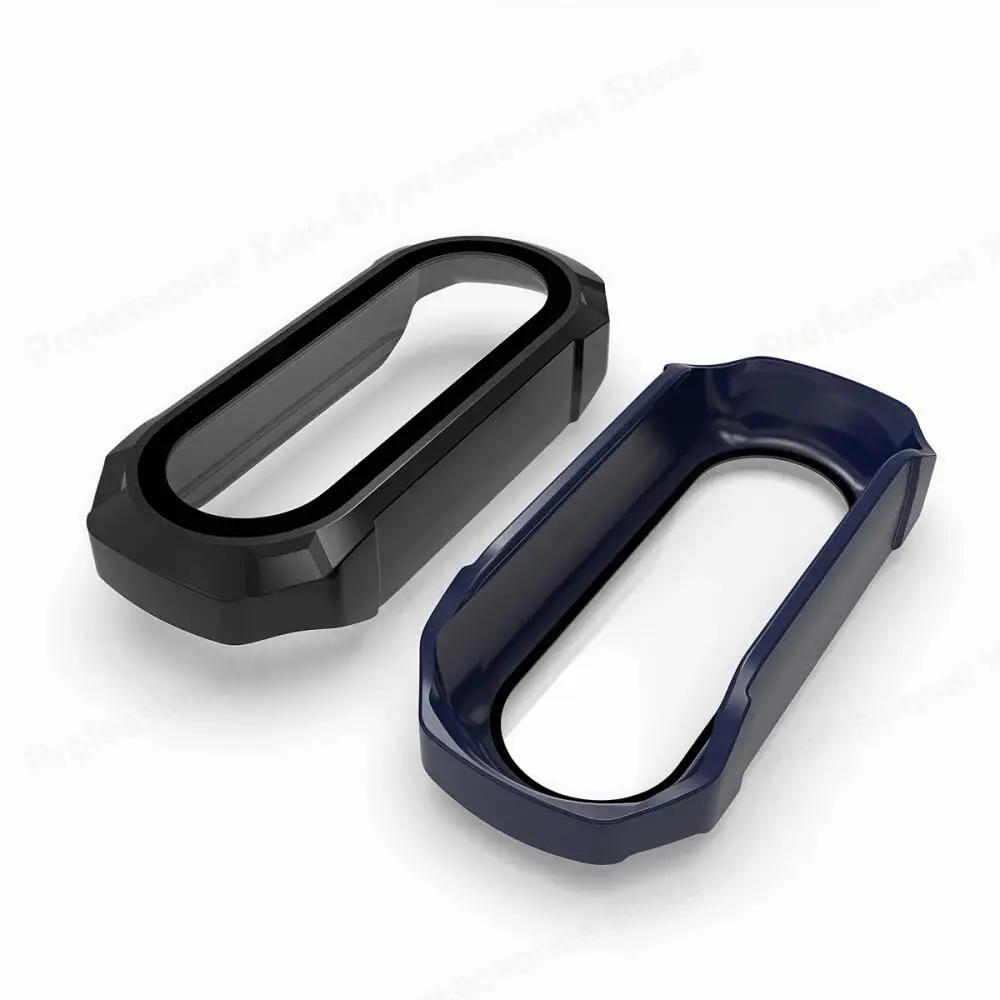 Funda rígida de PC + cristal para Xiaomi Mi Band 10 9 8, Protector de pantalla, funda protectora de parachoques para Mi Band 8 9 10, película de accesorios
