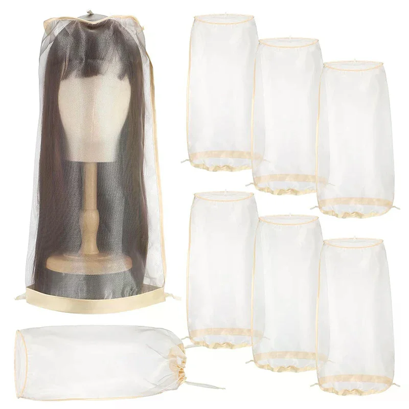 Wig Bags Adjustable Wig Storage For Multiple Wigs With Drawstring Portable Wig Storage Bags