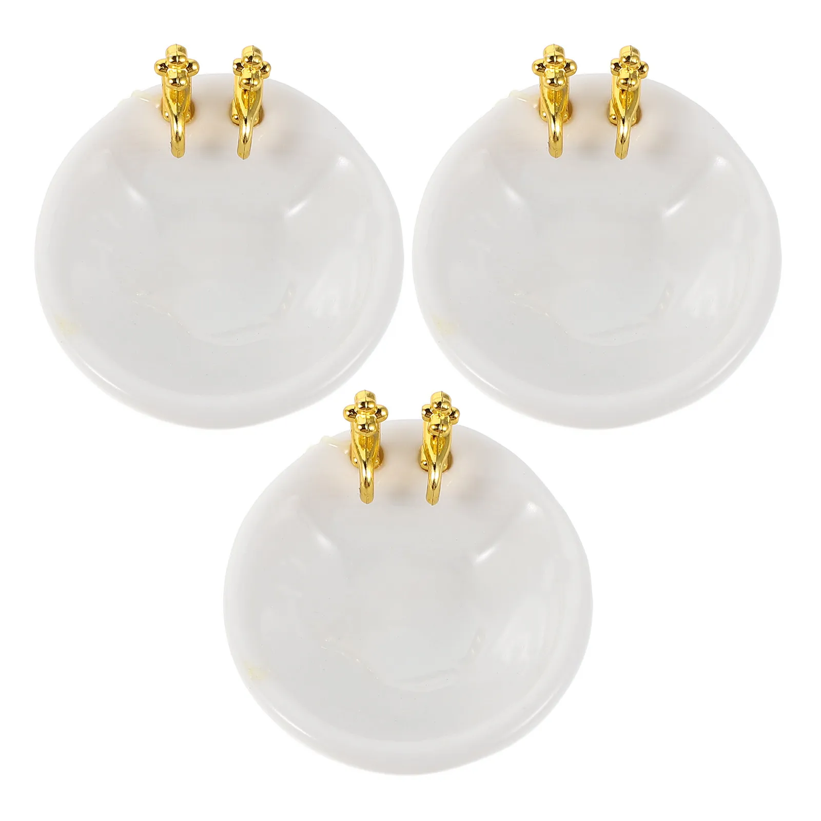 

Набор из 3 реалистичных миниатюрных умывальников 1:12, белые овальные раковины для кукольного домика, декор для ванной комнаты, миниатюрный домик