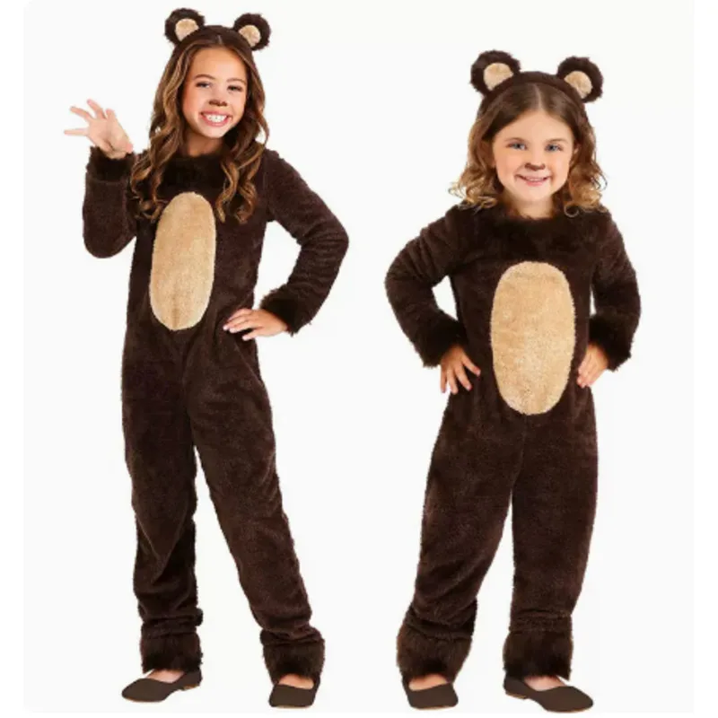 

Smoll Size Halloween Costumes Fairy Tale Stage Performance Children's Animal Little Brown Bear Cosplay Costume Stage Performance