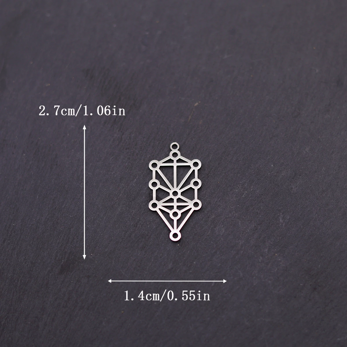 3pcs Mystic Kabbalah Tree of Life Spiritual Amulet Pendant Stainless Steel DIY Charms For Jewelry Making Hanukkah Gifts