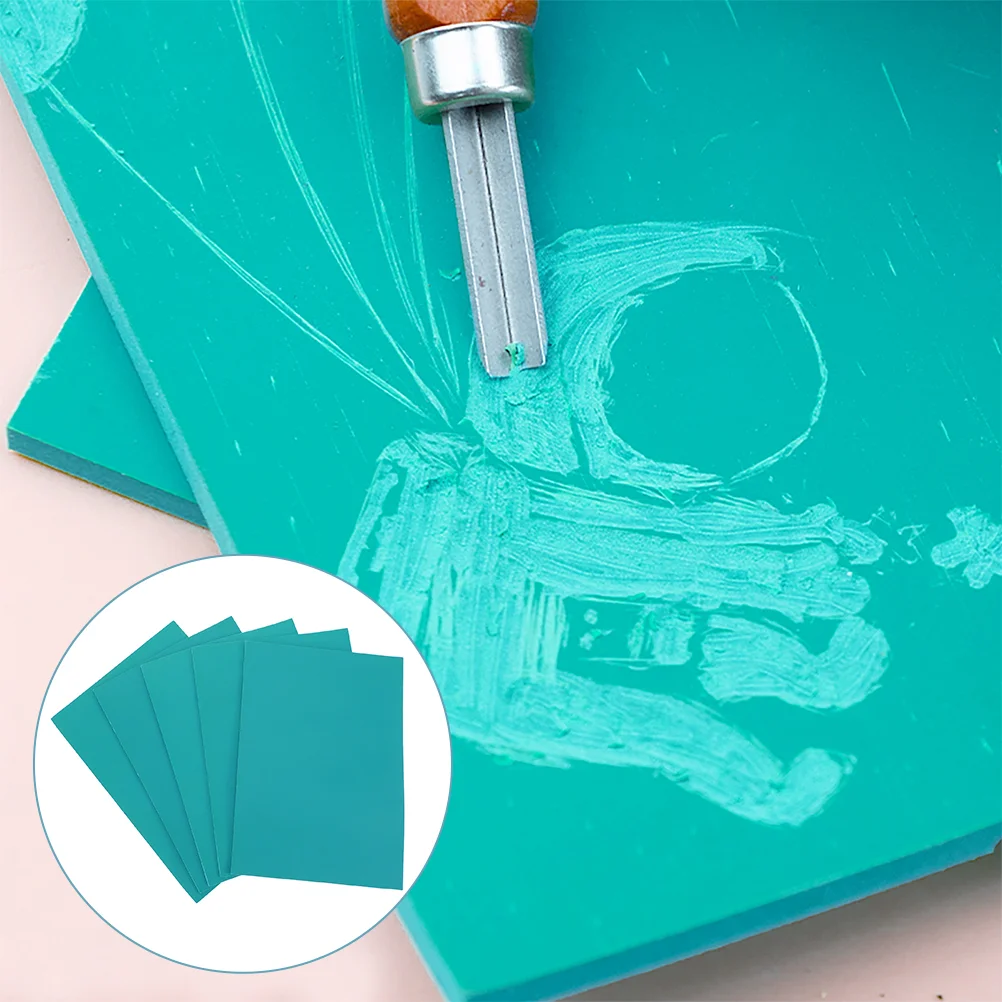 

6 Pcs Plastic Board Engraving Tools for Kids Carving Rubber Boards Toys Print Printmaking Plates Pvc DIY Supplies Child