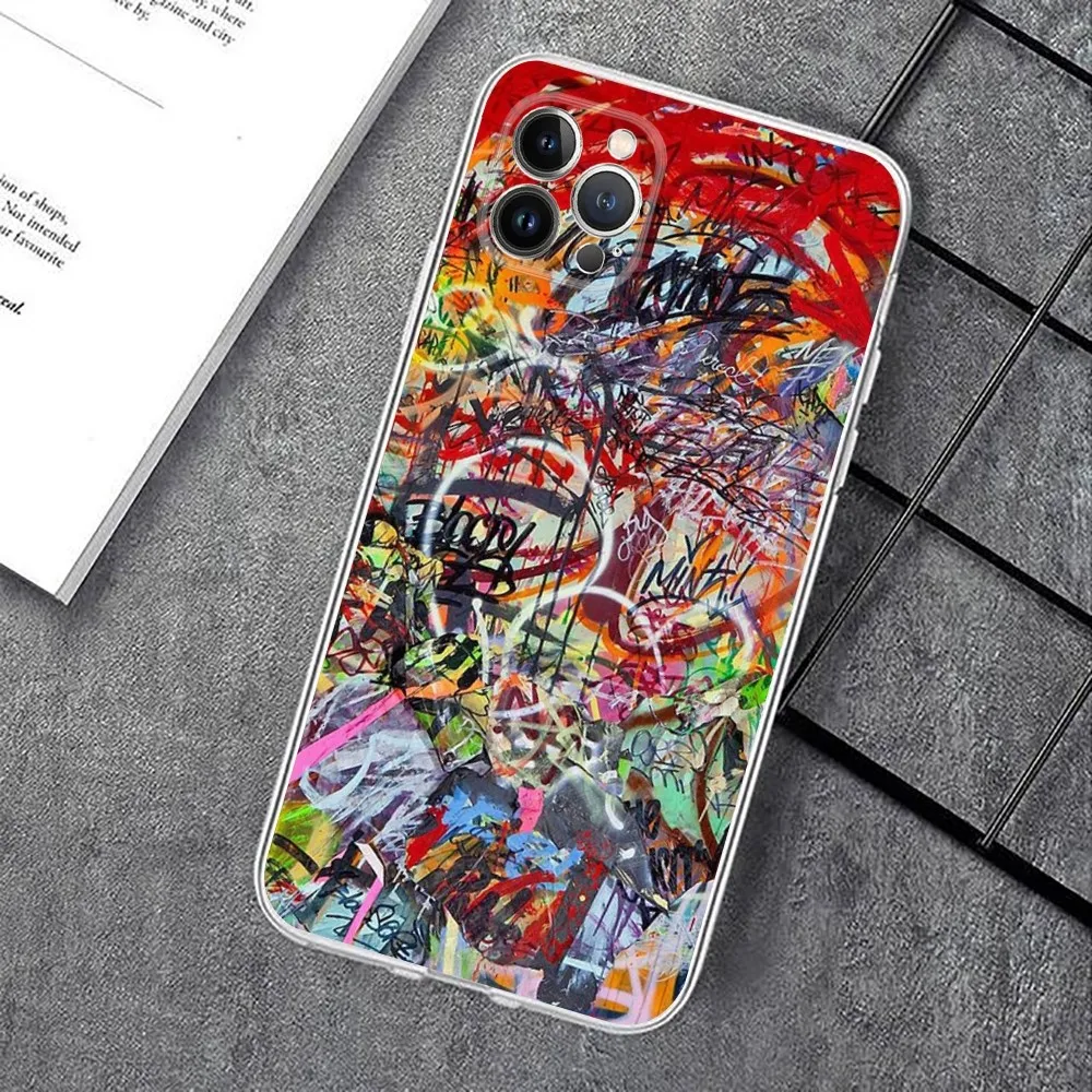 Graffiti painting art Phone Case For iPhone 15 14 11 12 13 Mini Pro XS Max Cover 6 7 8 Plus X XR SE 2020 Funda Shell