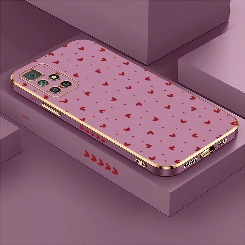 Luxury Shockproof Phone Case For Xiaomi Redmi 10 5G 10C 10A 9A Sport 9AT 9T Plating Silicone Soft TPU Flowers Painting Cover
