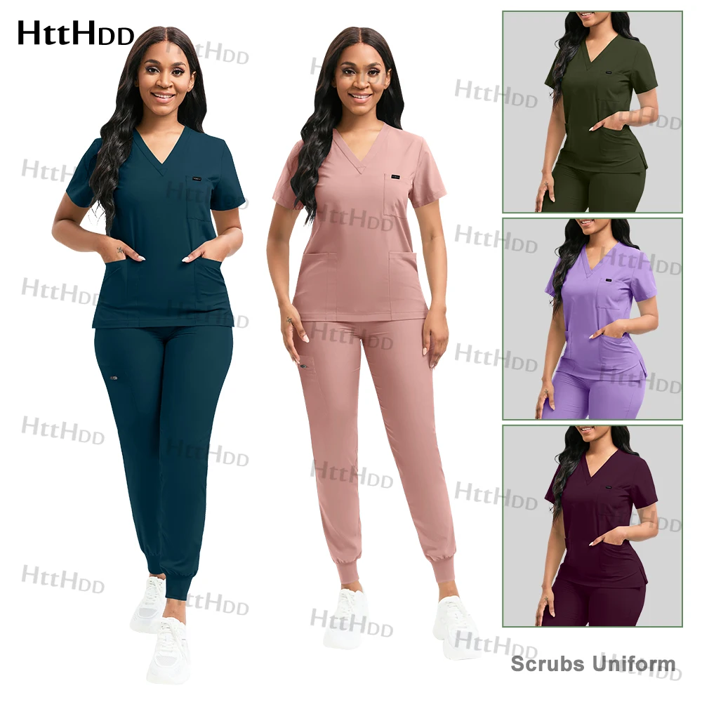 

Medical Accessories Scrub Set Women Doctor Nurse Medical Clothing Wholesale Dental Veterinary Uniforms Surgical Gown Spa Uniform