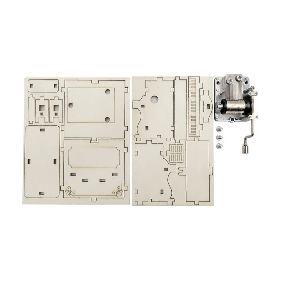 

Деревянная музыкальная шкатулка ручной работы с ручным приводом, очаровательный мелодичный проигрыватель, легкий, удобный для путешествий, значимый подарок для семьи