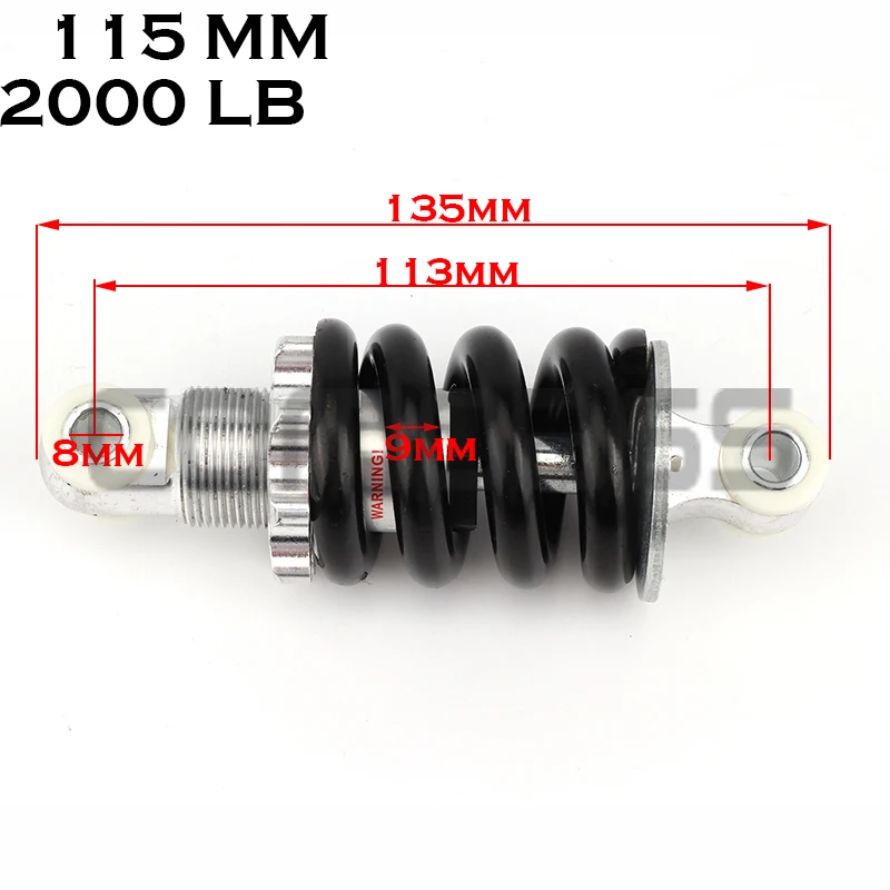 for Electric Scooter Bicycle 47cc 49CC Mini Motorcycle Off-road Pocket Bike 115mm 2000LB Rear Suspension Shock Absorber