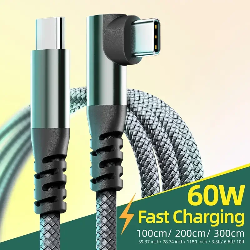1 Stück USB-C-Kabel 1M 2M 3M 10FT USB-C Datenübertragung 60W PD Schnellladekabel für iPhone 15 15Plus 15Pro Max