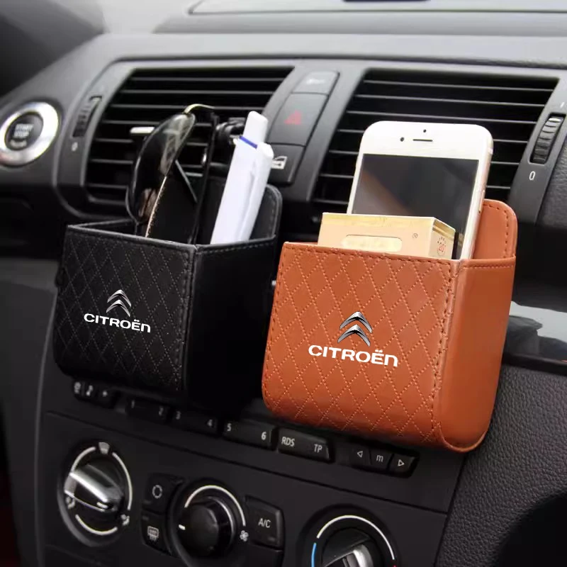 Car Phone Holder Air Vent Hanging Mini Storage Box For Citroen Celysee C6 C3 C5 C1 Aircross Picasso Cactus Berlingo Saxo Grand