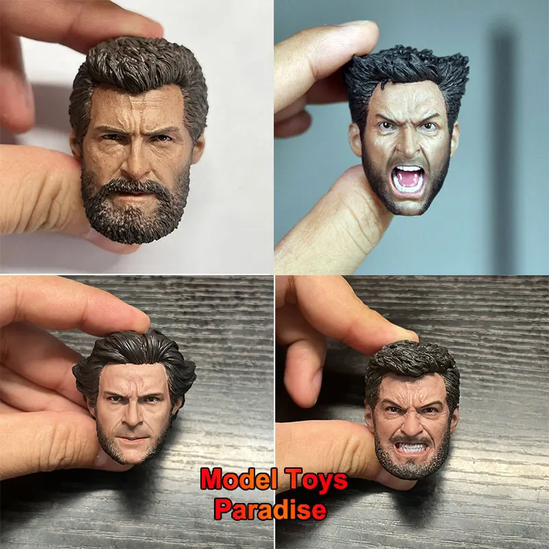 1/6 Soldier Wolverine Head Sculpt Super Hero Hugh Jackman Superior Quality Head Carving Fit 12inch Action Figure Body