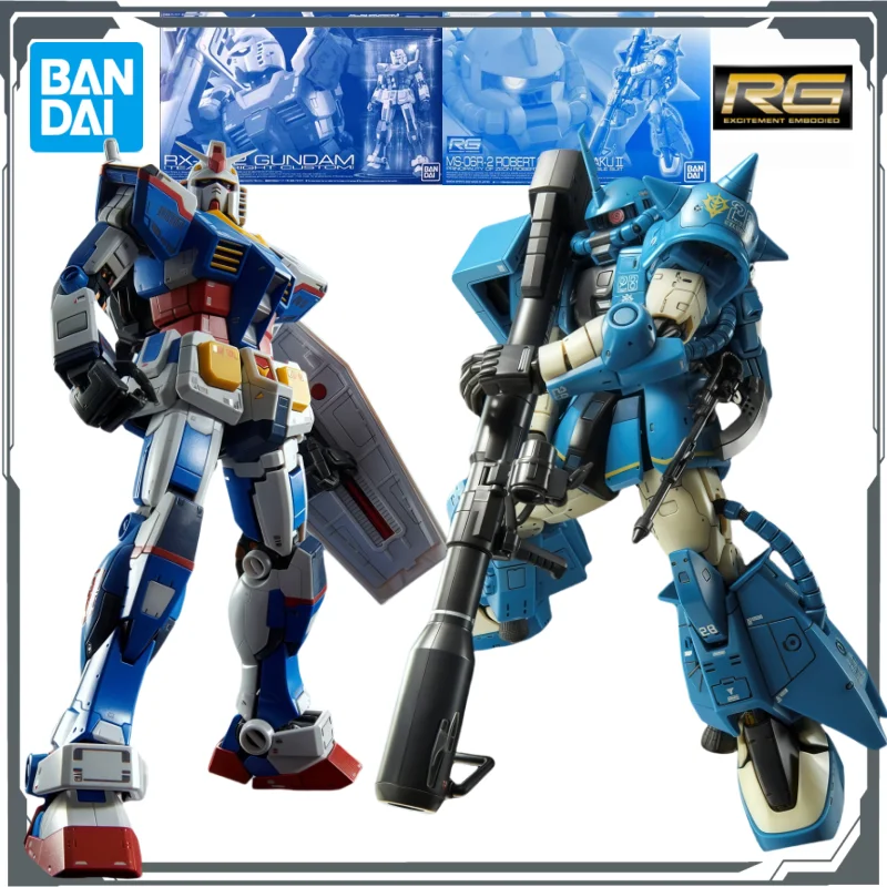 

Bandai Original RG Network Limited Edition RX-78-2Gundam Team Bright&MS-06R-2Robert Gilliam's Special Zagu II Anime Assembly Toy