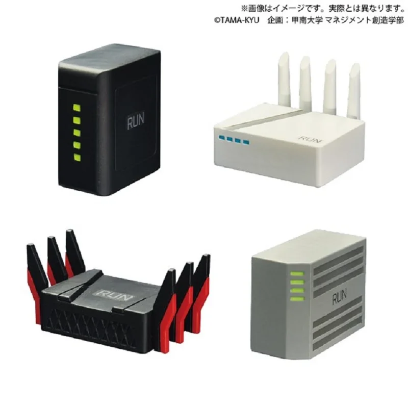 Bushiroad creative Capsule Toys cute Wireless RUN ver.1.0 LAN router square pull-back car miniature office desk ornament figures