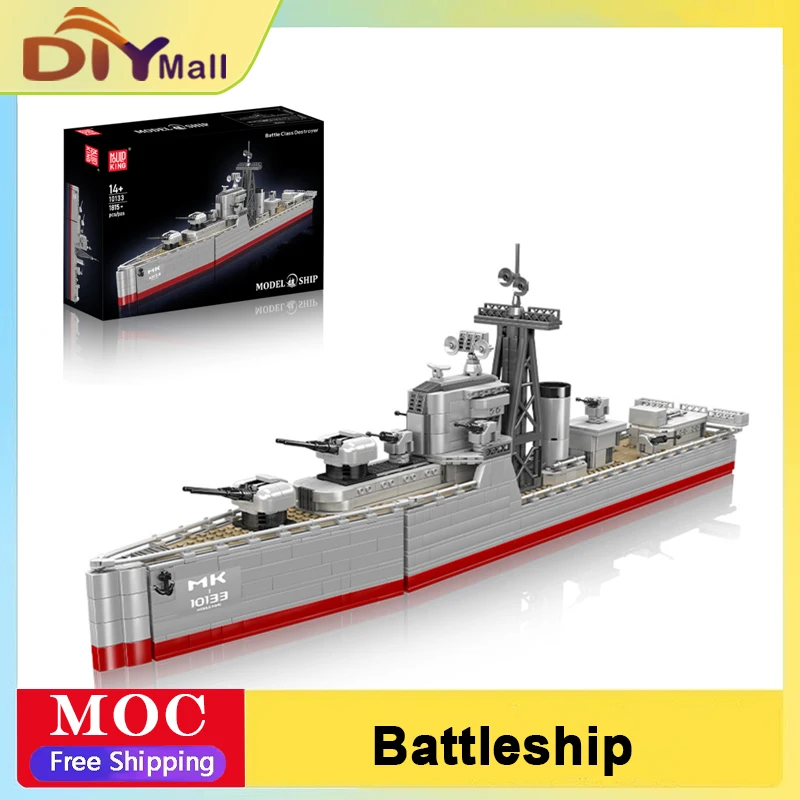 Mould King 10133 Battleship Model Building Kit 1815Pcs Advanced MOC Bricks Set for Adult Collectors Teenagers Gift