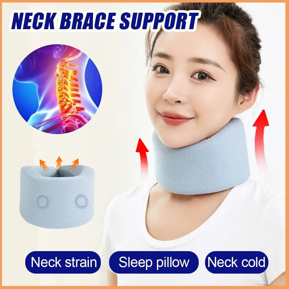 Adjustable Neck Support Brace Neck Pain Relief Sponge Neck Cervical Collar for Men Women Sleeping Relieve Pressure Health Care