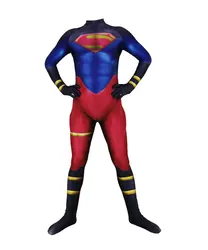 Halloween Adults The Man of Steel Cosplay Costume Zentai Suit Superhero Bodysuit Party Jumpsuit
