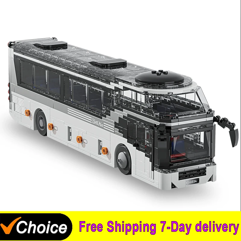 

811PCS City Tour Bus Building Blocks Double-Decker Tourist Bus Model Bricks Desktop Decoration Diy Toys For Kids Holiday Gifts