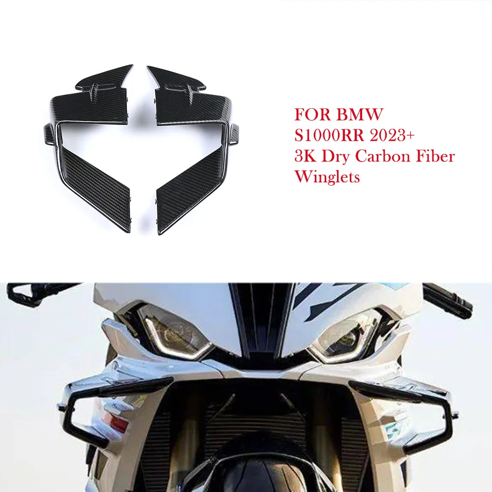 

For BMW S1000RR S 1000 RR 2023 2024 2025 3K Dry Carbon Fiber Winglets Motorcycle Accessories Aerodynamic Winglets Fairing Kits