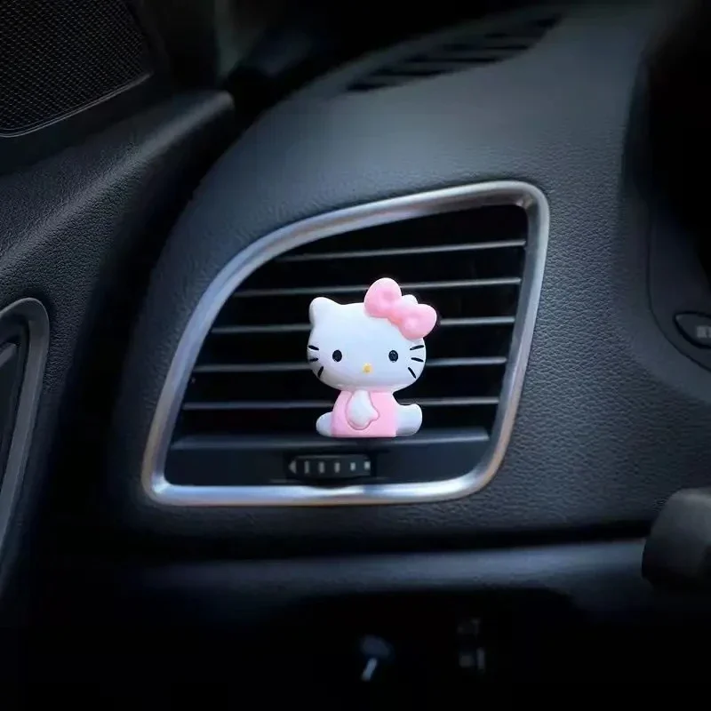 Sanrios Car Aromatherap Hello Kittys Car Air Vent Ornament Cartoon Perfume Lasting Deodorization Kuromi Car Accessories Toy Gift