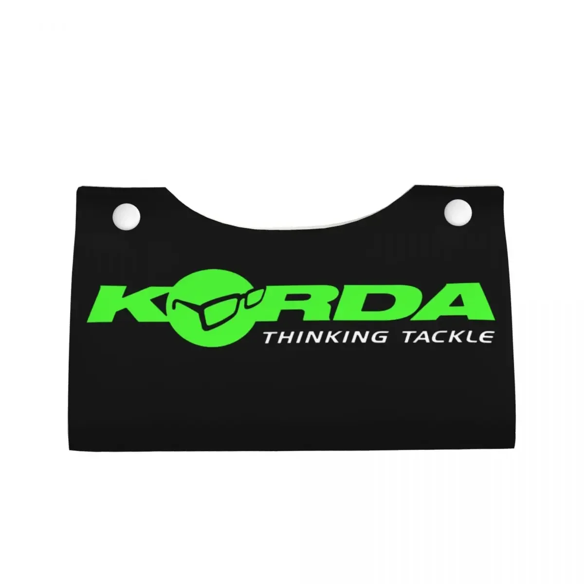 Custom Kordas Fishing Logo Tissue Box Holder Rectangular Fish Carp Fisherman Gift PU Leather Facial Tissue Box Cover for Car