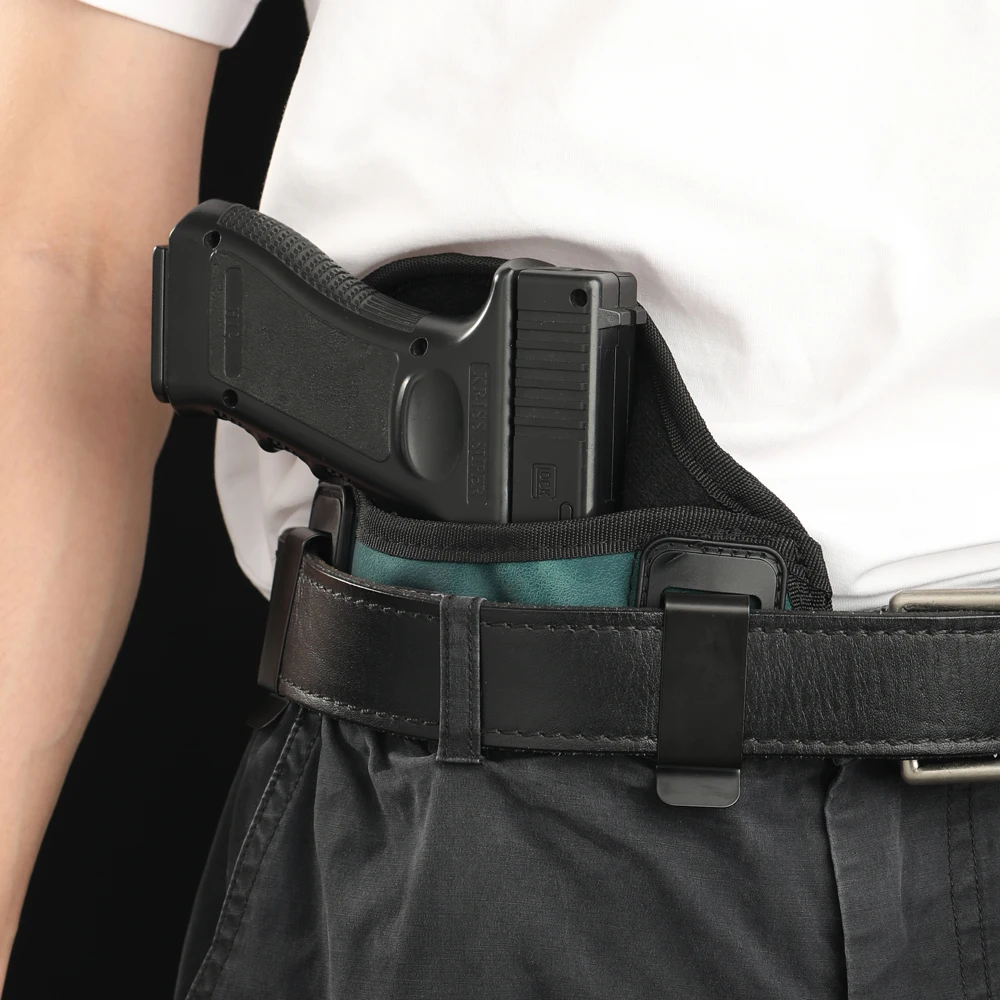 IWB Concealed Carry Holster for Men, Comfortable Soft Material PU Leather Pancake Holster with Revolvers Holsters