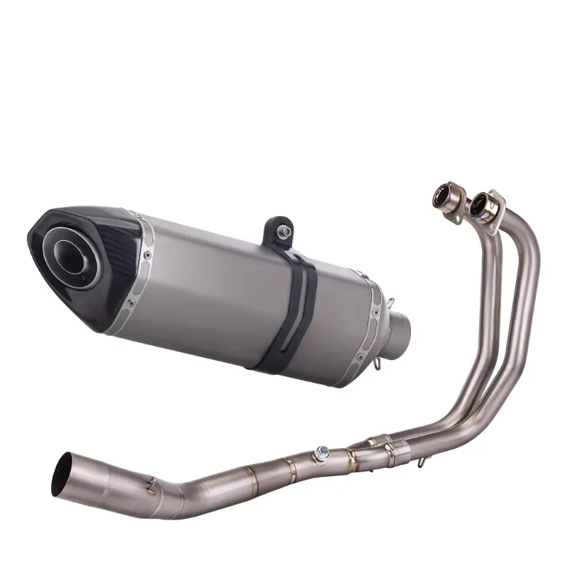 For YAMAHA R3 R25 MT05 MT03 Motorcycle Full Exhaust System Escape Slip on Front Tube Link Pipe Full Exhaust Pipe 2015-2023