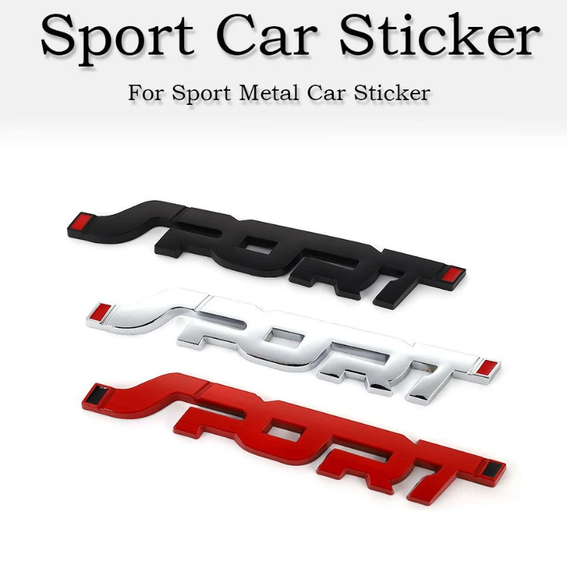 

High-quality Modification 3D Metal Car Stickers Personalized Letters SPORT Scratch Cover DIY Decoration Car Accessories