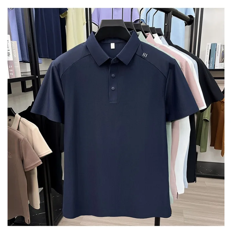 Breathable T Shirts For Men Fashion Polo Shirt Short Sleeve Summer Top Moisture Wicking Casual Tee Comfort Fit