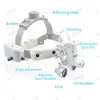 LED 치과 LED 라이트 램프 쌍안 Loupes 밝기 자리 조정 가능한 치과 실험실 5W 헤드 램프 외과 헤드 라이트 2.5X 3.5X 4