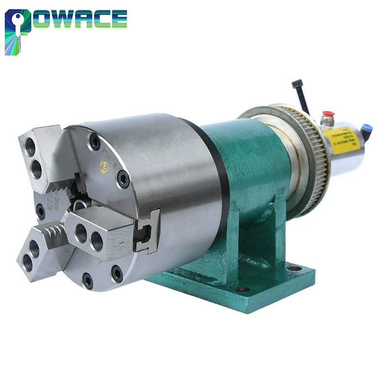 

CNC three 3 jaw 130mm large power head Lathe spindle pneumatic rotary chuck Kit