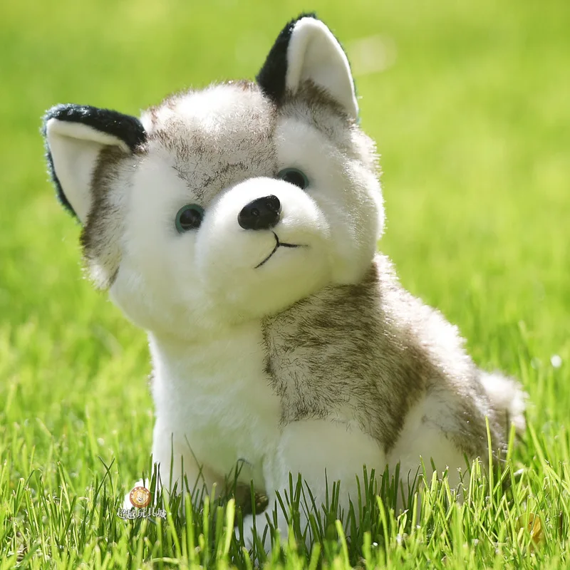 Generic Realistic Husky Plush Toy Soft Stuffed Animal Small Simulation Dog Doll Home Decor Birthday Gift For Adults