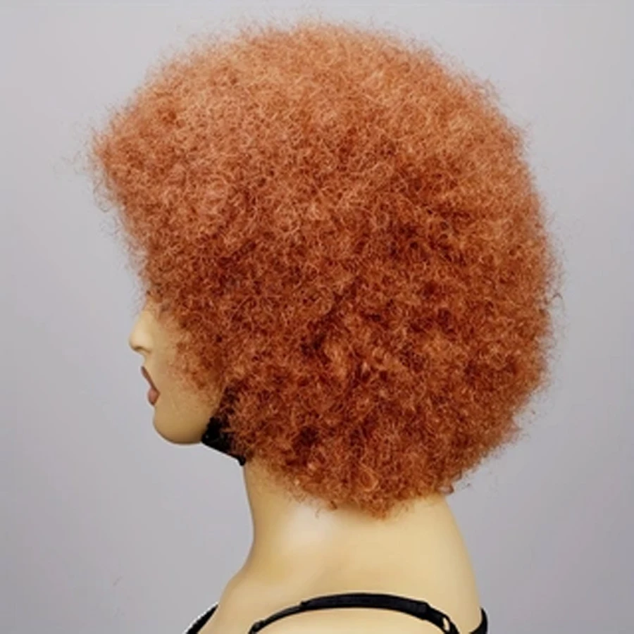 70's Afro Curly Wigs for Black Women  Wear and Soft Ginger Orange Afro Large Bouncy Natural Looking Full for Daily Party Use