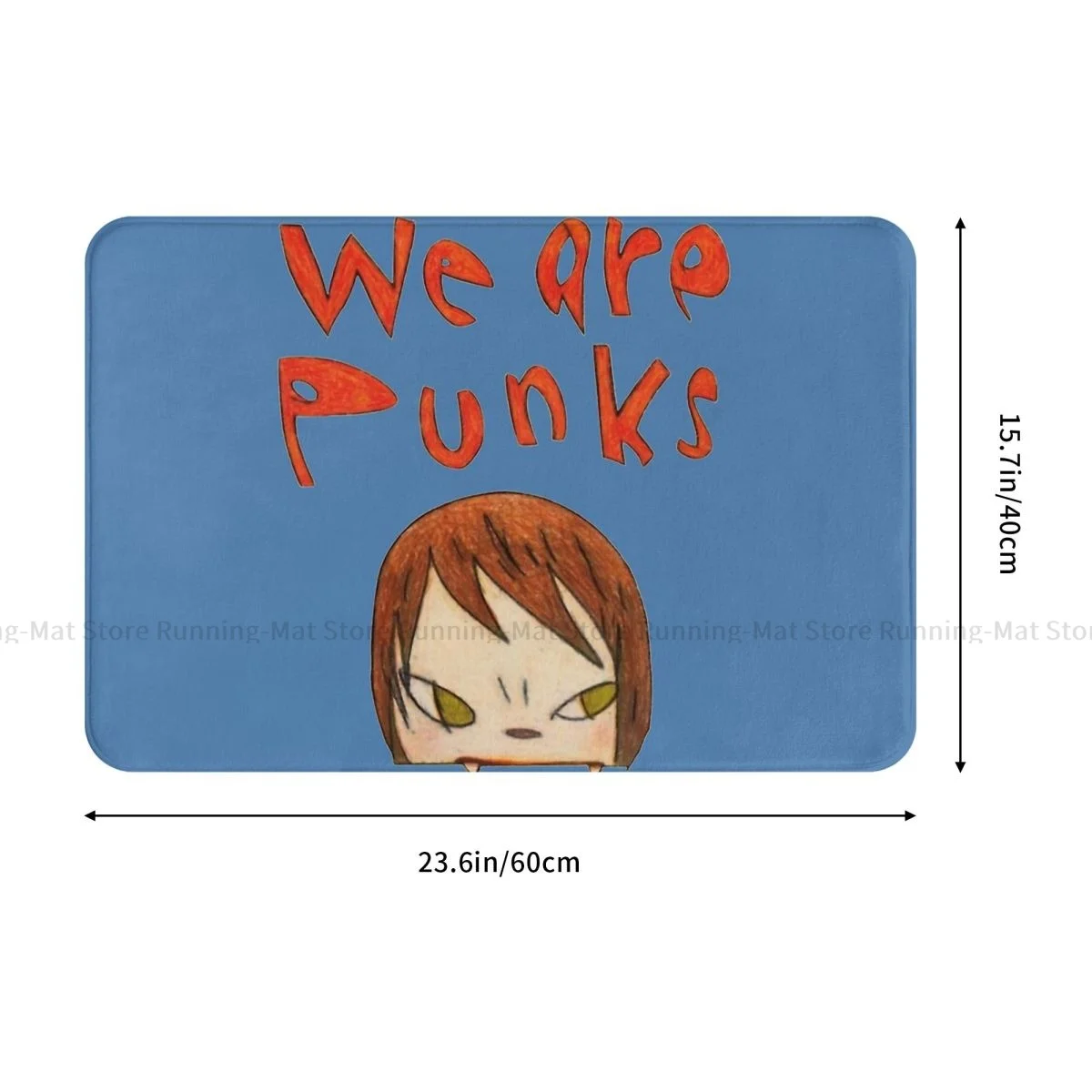 Yoshitomo Nara Non-slip Doormat Living Room Mat We Are Punks Balcony Carpet Entrance Door Rug Bedroom Decorative