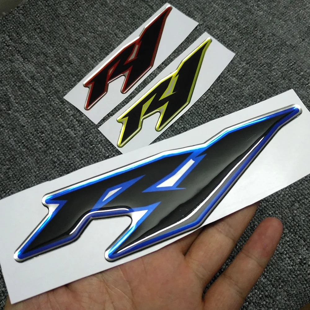 

Motorcycle Tank Pad Stickers Decals Protector Emblem Logo Gas Fuel Oil Kit Knee For YAMAHA YZF-R1 YZFR1 YZF R1 R 1000