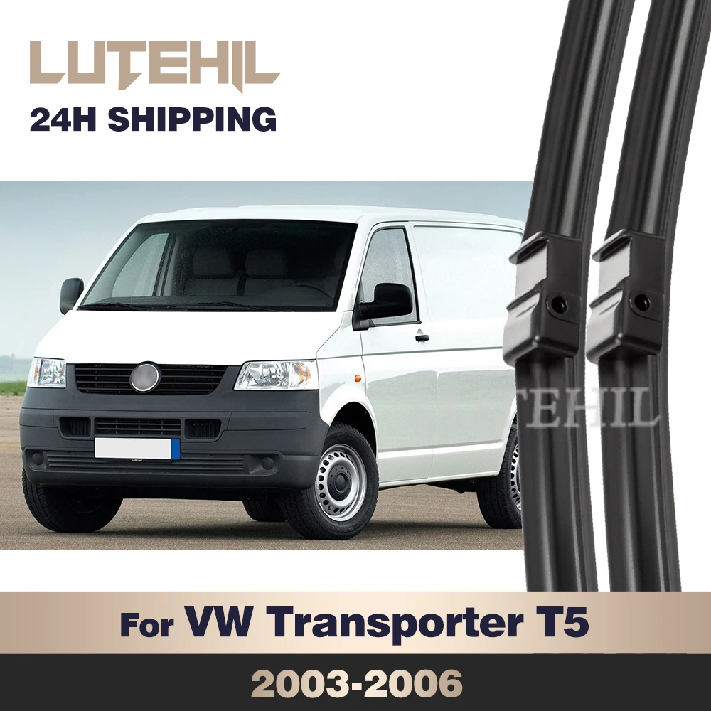 

For VW Caravelle Transporter T5 2003-2006 2004 2005 Wiper Front Wiper Blades Windshield Windscreen Window Brush 24"+24"
