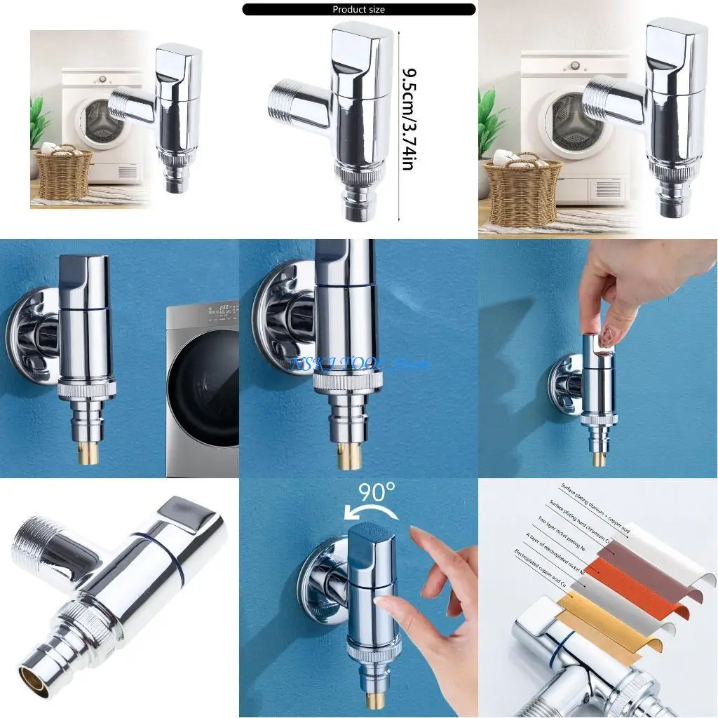 

L8RC Bathroom Faucet Chromes Finish Valves Cores Sink Mixers Tap with Spouts
