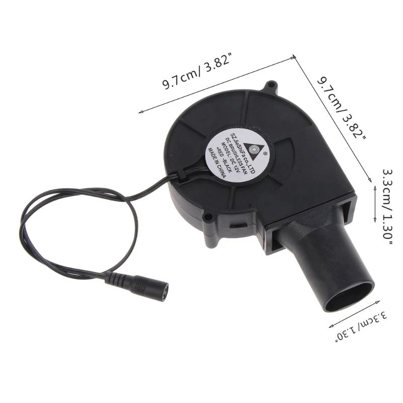 97QC 110V 220V BBQ พัดลมปรับความเร็วสูงปริมาณอากาศสูงสำหรับการปรุงอาหารเตาไม้