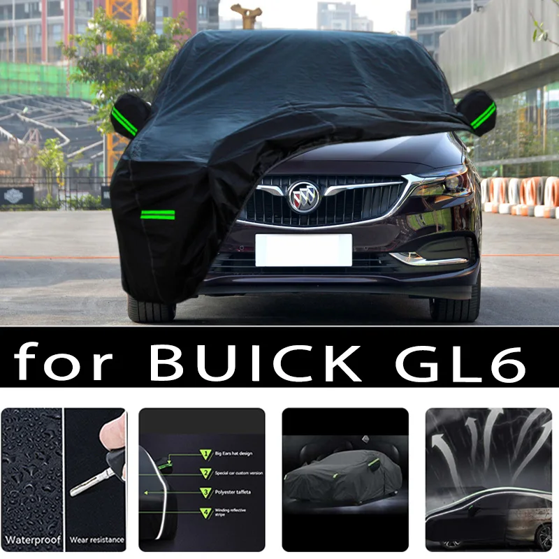 

For BUICK GL6 Car Covers Outdoor Waterproof Sun Rain Snow Protection UV Auto Cover 190T Car Protective Full Covers