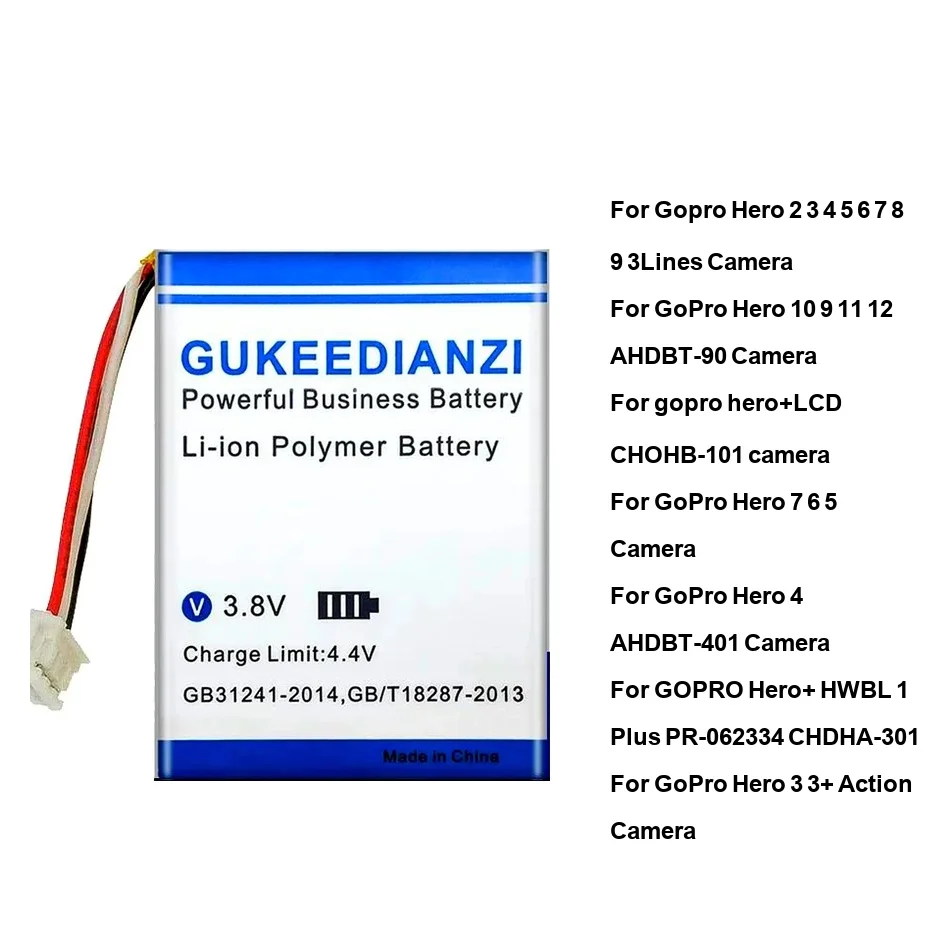 

Battery Durable Ahdbt-401 Ahdbt-10 Ahdbt-501 500-2300mAh For Gopro hero+ hero+lcd 1 Hero 3+ 2 3 4 5 6 7 9 10 11 Camera Pro Plus