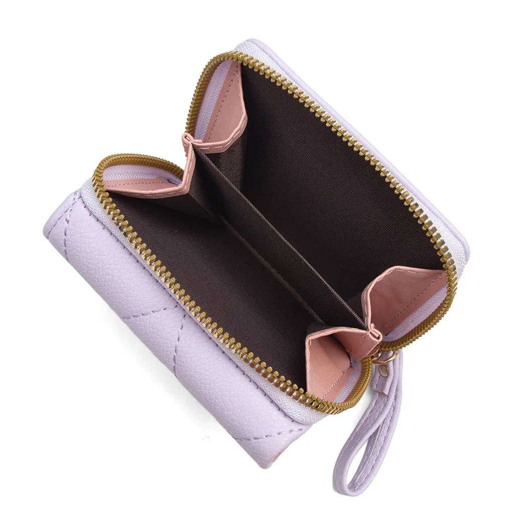 Tri-Fold Women'S Wallet Scratch-Resistant Short Women'S Wallet Quilted Small Purse Chic Card Holder Wallet For Shopping Travel