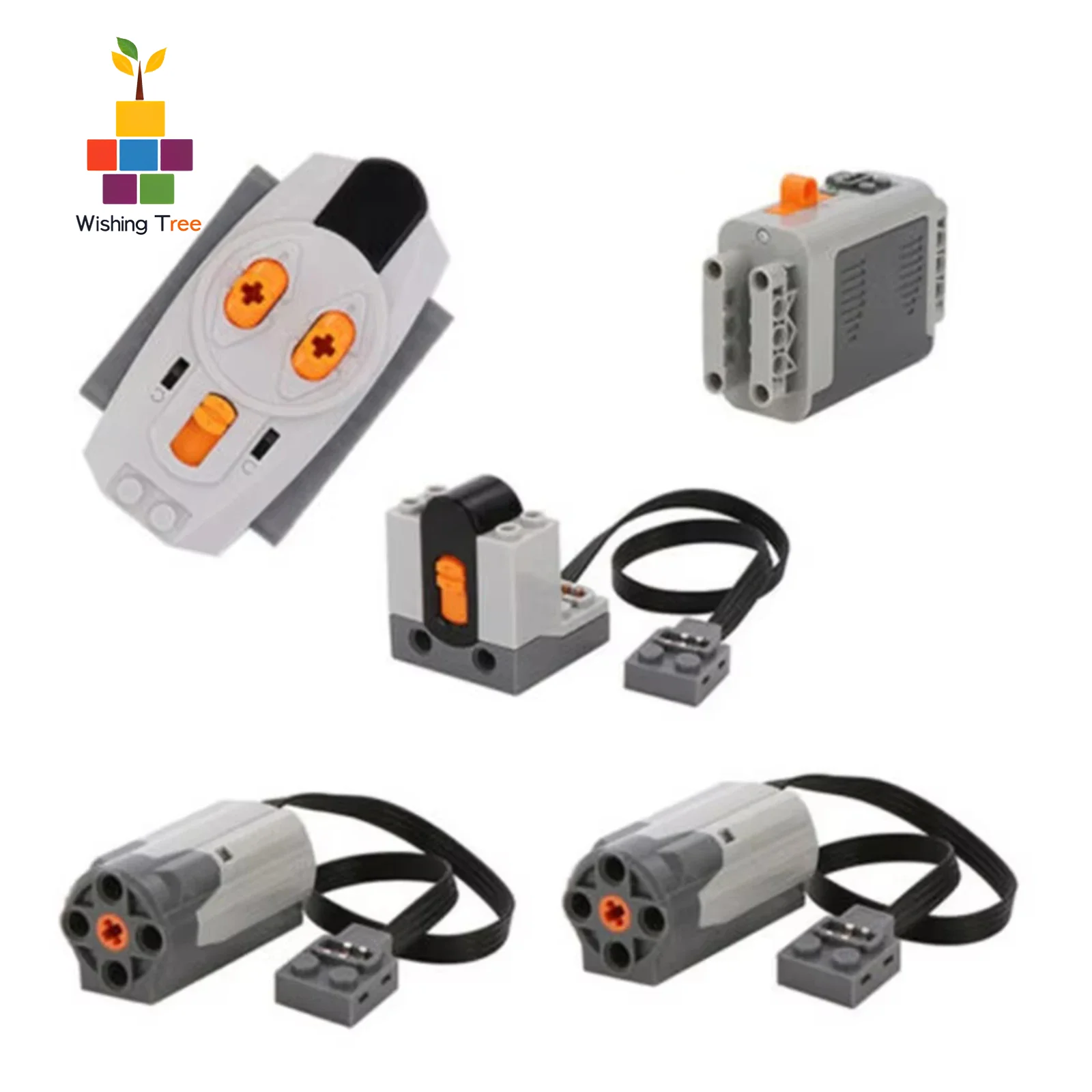 

5 шт. комплект электродвигателя с инфракрасным пультом дистанционного приемника, аккумулятор для DIY роботов, строительных блоков, универсальная совместимость