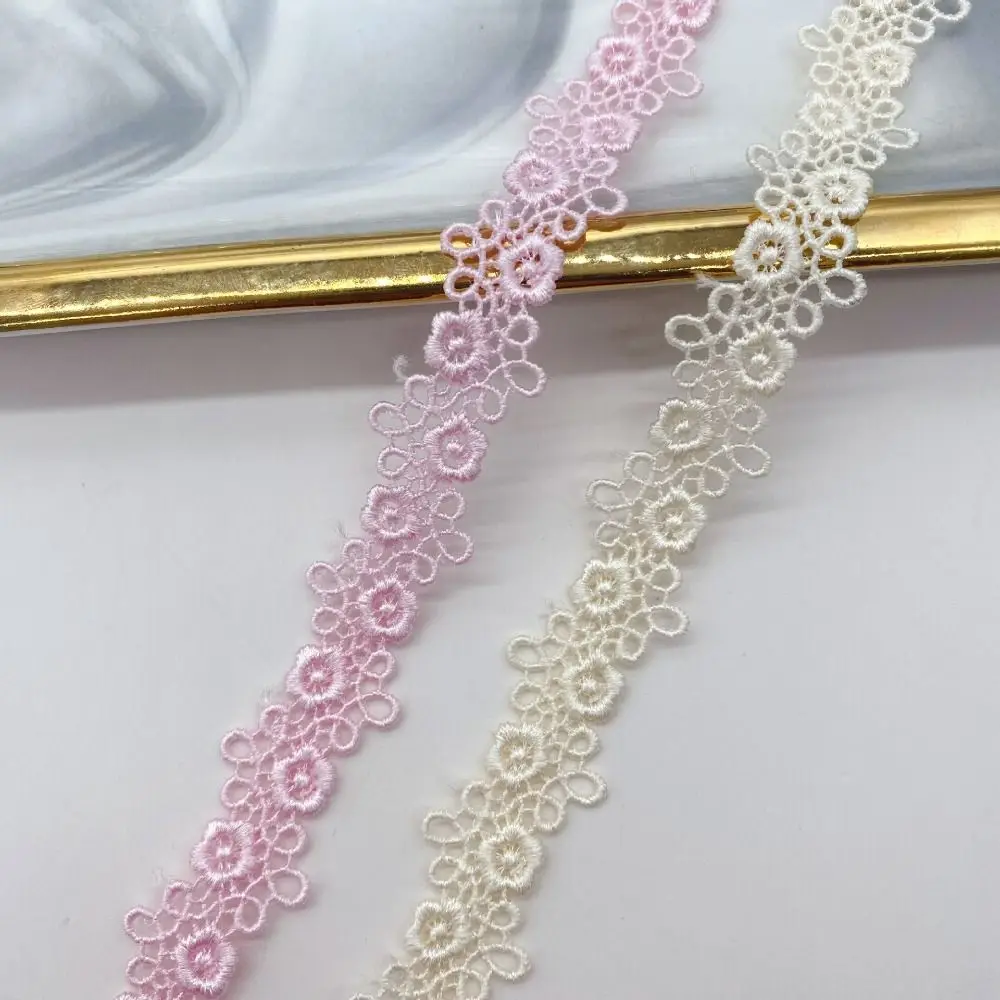 Polyester Material Lace Trim 15 Yards Length Sewing On Ribbons DIY Trims Variety Colour Collarbone Chain Design